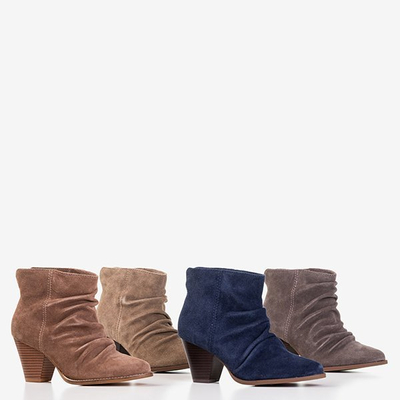 Bottines Holtien marron foncé à volants - Footwear