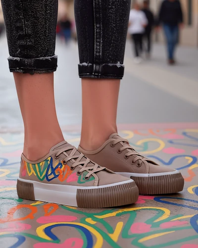 Royalfashion Baskets pour femmes avec imprimé cœur Sercess