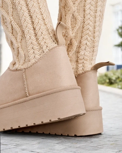 Royalfashion Chaussures de neige pour femmes avec tige de type chaussette Kokumi