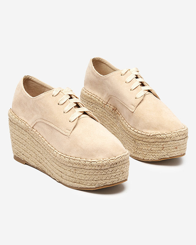 OUTLET Chaussures compensées beiges Jakaia- Footwear