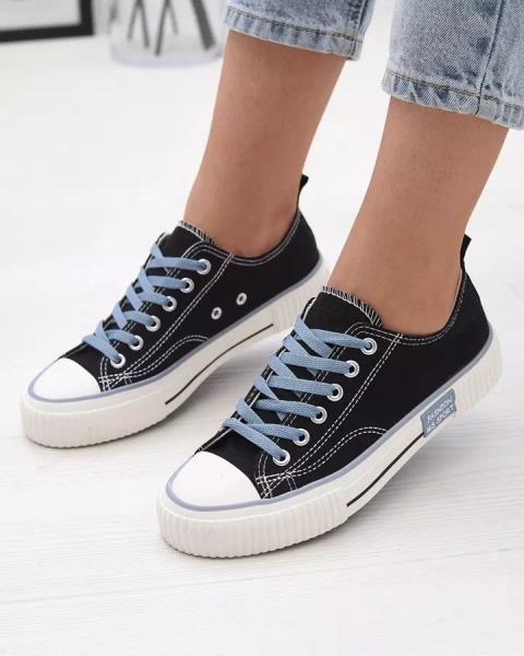 Baskets à lacets noires pour femme Tasabba- Footwear