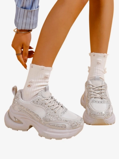 Royalfashion Baskets de sport pour femmes avec des strass Bloss