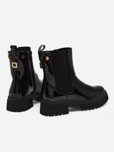 Bottines vernies pour femmes en cuir écologique Calebi