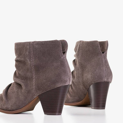 Bottines Holtien marron foncé à volants - Footwear