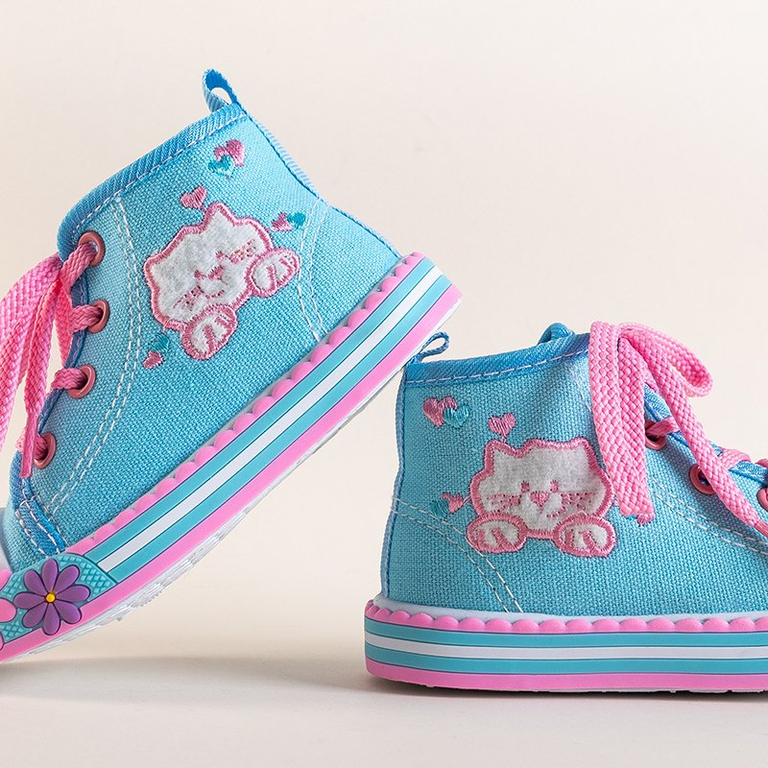 Baskets enfants bleues avec décorations Winks - Footwear