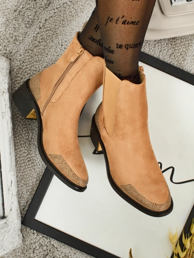 Bottines femme en éco-daim ornées de strass TangleMist