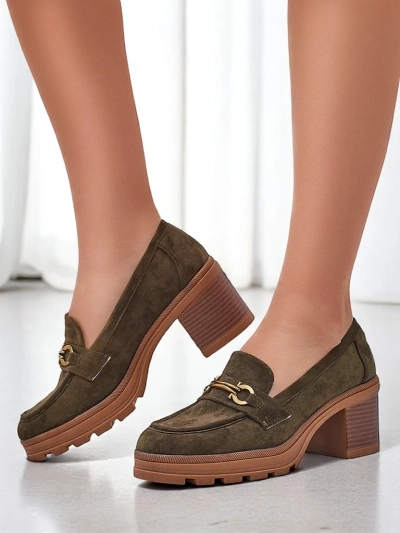 Royalfashion Mocassins à talons pour femmes Tollinge