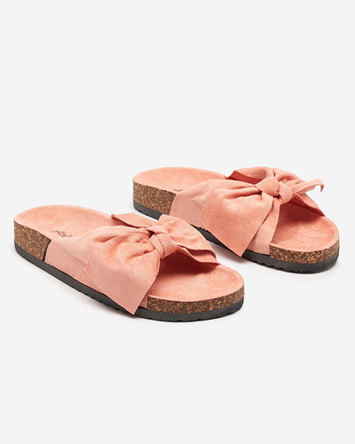 OUTLET Chaussons roses à nœud Montiana - Chaussures