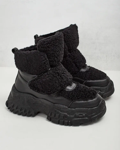Royalfashion Bottes de neige pour femme avec peau de mouton Segulla