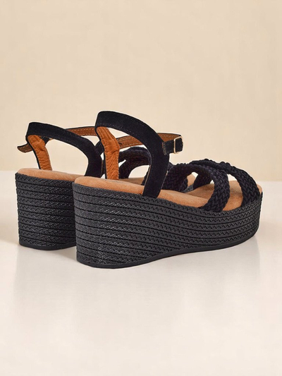 Royalfashion Sandales compensées femme tressées Sunny Day
