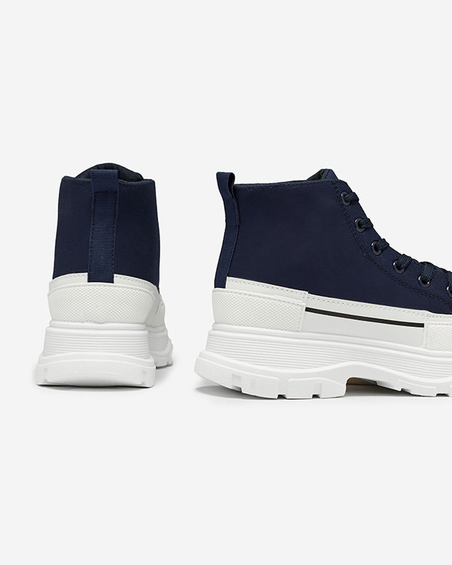 OUTLET Chaussures de sport hautes pour femmes de type tennis, bleu marine Dolla- Footwear