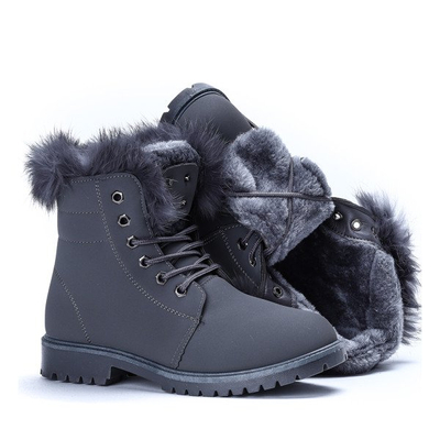 Ocieplane trapery w kolorze ciemnoszarym Hallie - Obuwie