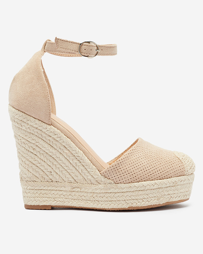 Royalfashion Beige Sandales à plateforme Meylasi pour femme