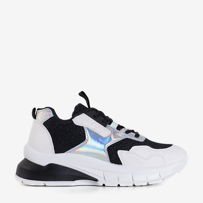 OUTLET Baskets de sport noires pour femmes avec inserts holographiques Agapila - Footwear