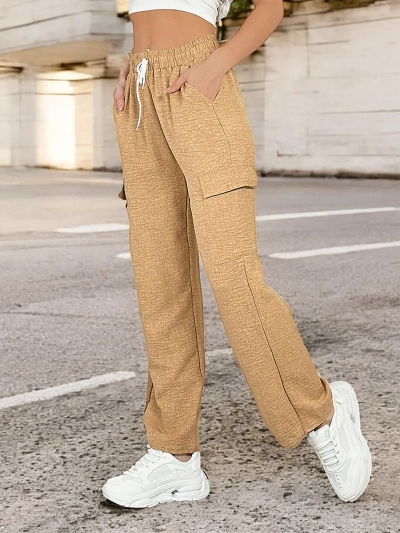 Royalfashion Pantalon large pour femme avec poches