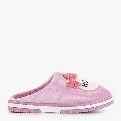 Pantoufles pour femmes violettes avec ornements Homyu - Chaussures