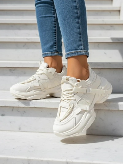 Royalfashion Baskets de sport compensées pour femmes Rensis