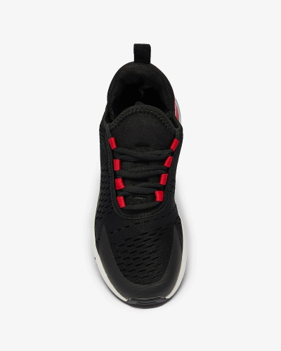 OUTLET Chaussures de sport pour femmes noires avec empiècement rouge Neterika - Footwear