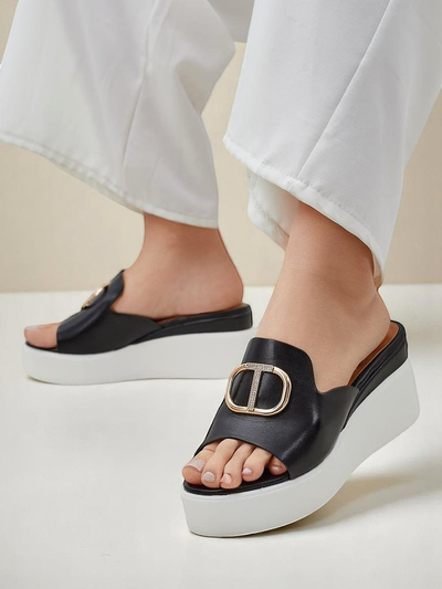 Royalfashion Sandales compensées pour femmes Daffin
