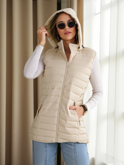 Veste sans manches Royalfashion pour femmes avec capuche amovible