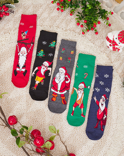 Royalfashion Lot de chaussettes pour hommes avec motif de Noël 5/pack