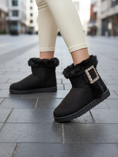 Royalfashion Bottes pour femmes a'la bottes de neige avec ornement Galaes