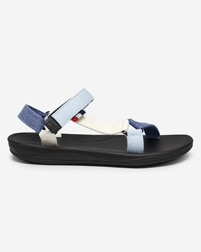 Sandales en tissu bleu pour femme Ojo- Footwear