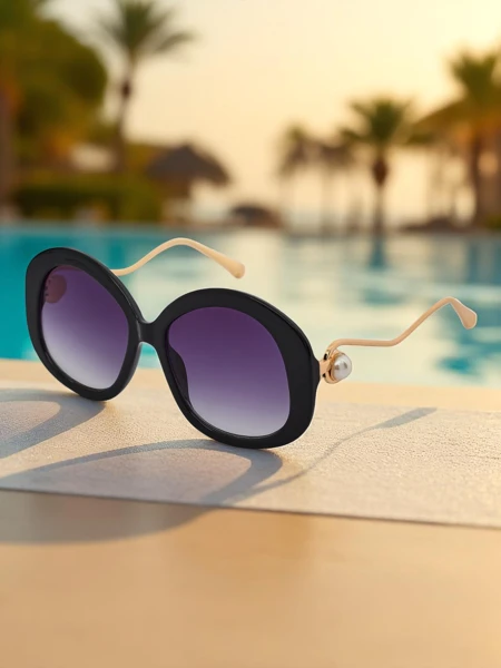 Royalfashion Lunettes de soleil avec branches décoratives Glam Shine