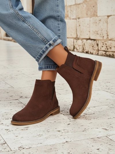 Bottines Chelsea pour femmes en éco-daim Veysi