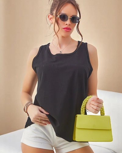 Royalfashion Débardeur en coton pour femme avec dos en dentelle