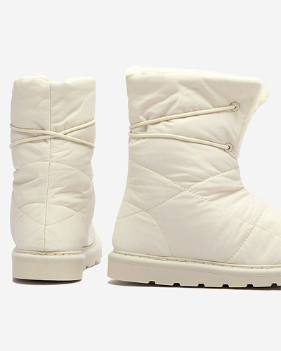 Beige chaussures pour femmes a'la bottes de neige Amirfu- Footwear