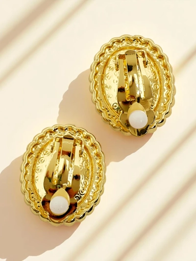 Royalfashion Boucles d’oreilles à clip pour femme avec cristal et zircon cubique