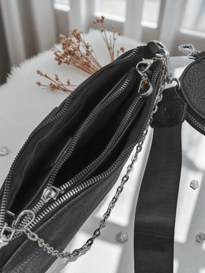 Sac à main multifonctionnel pour femmes Scylla en cuir écologique noir