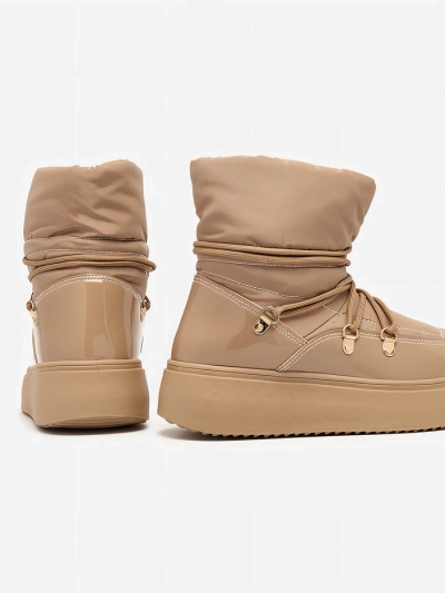 Royalfashion Bottes de neige à enfiler pour femme de couleur marron Dabenda