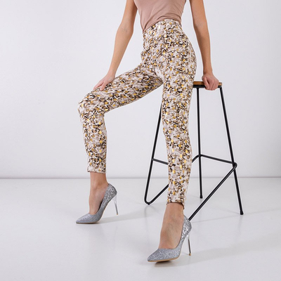 Pantalon femme imprimé panthère colorée - Vêtements