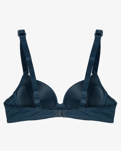 Royalfashion Soutien-gorge push-up uni bleu marine avec bretelles décorées