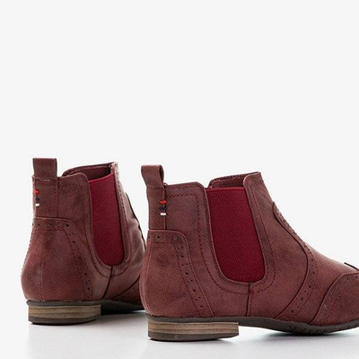 Bottines Chelsea rouges pour femmes - Chaussures
