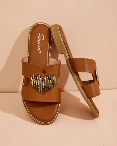 Royalfashion Tongs à semelle plate Olis pour femme