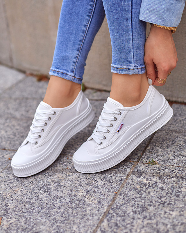 OUTLET Baskets blanches pour femmes Scola-Shoes