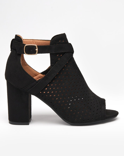 OUTLET Sandales noires ajourées pour femme sur le poteau Rilose - Footwear