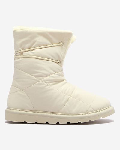 Beige chaussures pour femmes a'la bottes de neige Amirfu- Footwear