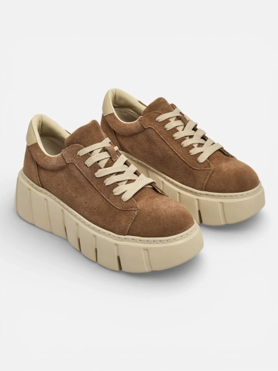 Baskets de sport pour femmes en cuir naturel Eller