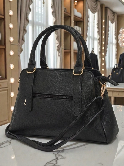 Sac à Main pour Femmes Flora Noir en Cuir Élégant pour Tous les Jours