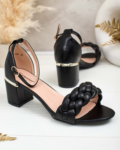 Sandales à talon pour femme noir Marines - Footwear