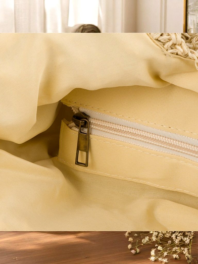 Royalfashion Grand sac à main en paille pour femme Sunny Straw