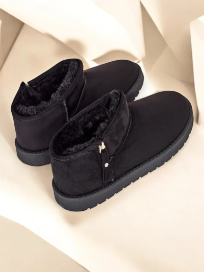 Royalfashion Bottes courtes ressemblant à des bottes de neige pour femmes Fefoz
