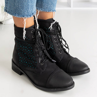 Bottes noires avec une tige ajourée Mistral - Footwear