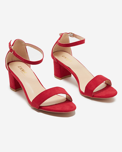 Sandales rouges pour femmes sur le poteau Nelino - Footwear
