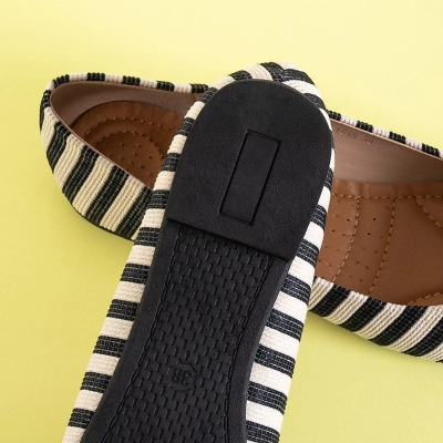 Ballerines femme beiges et noires Neptun - Footwear