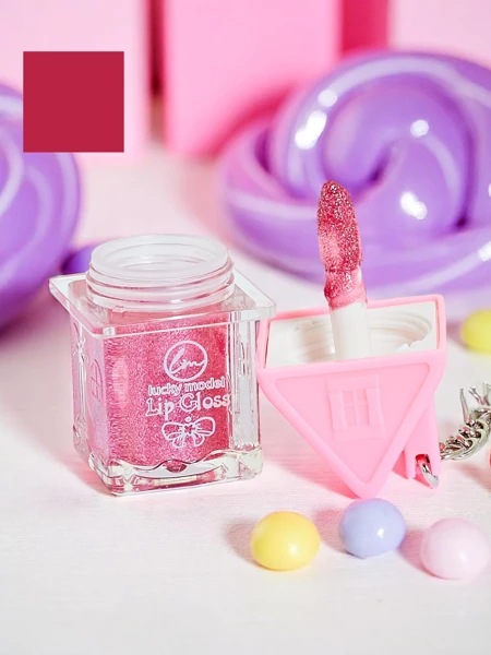 Gloss à lèvres pailleté couleur Rose Pink